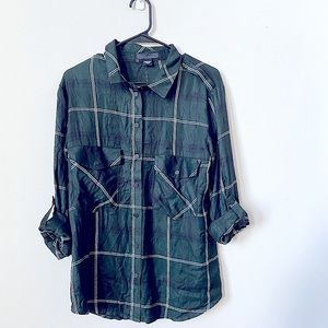 Green Fall Flannel Large